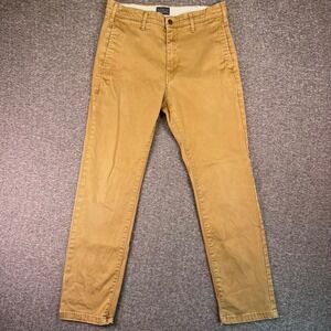 Levis Khaki Pants Mens 30x30 Brown Casual Chinos Stretch Formal‎ Preppy Slim Fit